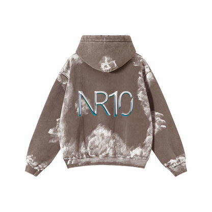 400GSM Unisex Heavyweight Vintage-Wash Hoodie Brown