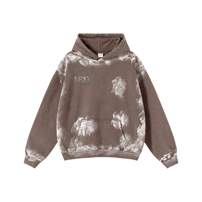 400GSM Unisex Heavyweight Vintage-Wash Hoodie Brown