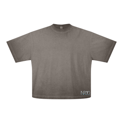 275GSM Unisex Boxy-Fit Fried-Color Vintage-Wash Loose T-shirt Washed Coffee