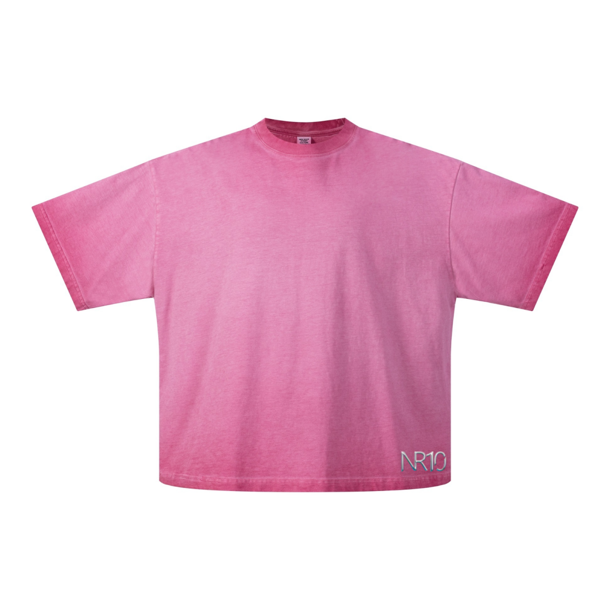 275GSM Unisex Boxy-Fit Fried-Color Vintage-Wash Loose T-shirt Washed Rose Red
